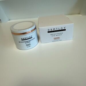DRMTLGY Microdermabrasion Scrub & Brightening Eye Masks Set- NEW